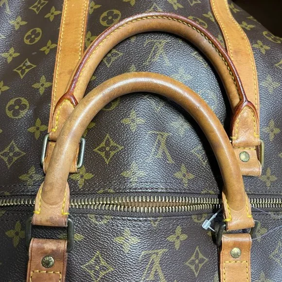 LOUIS VUITTON KEEPALL 60 BANDOULIERE TRAVEL BAG MONOGRAM - Picture 11 of 12